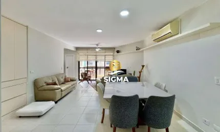 Apartamento com 4 dormitórios sendo 2 suítes à venda, 160 m² por R$ 980.000 - Pitangueiras - Guarujá/SP.