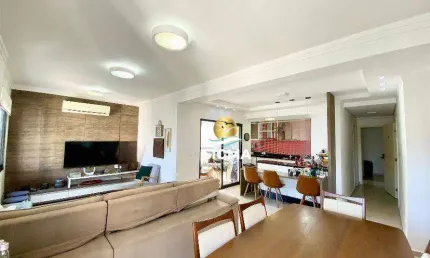 Flat com 3 dormitórios à venda, 112 m² por R$ 850.000 - Pitangueiras - Guarujá/SP.