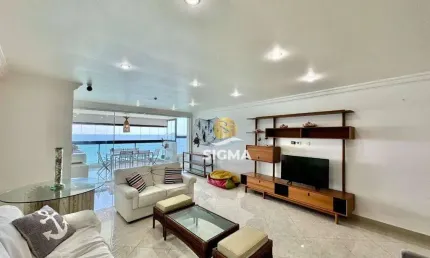 Apartamento com 3 dormitórios à venda, 184 m² por r$ 1.800.000,00 - pitangueiras - guarujá/sp