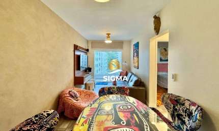 Apartamento com 2 dormitórios à venda, 80 m² por R$ 440.000 - Pitangueiras - Guarujá/SP.