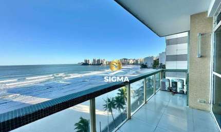 FRENTE MAR - Apartamento com 4 quartos sendo 3 Suítes à venda, 184 m² por R$ 1.600.000 - Pitangueiras - Guarujá/SP.