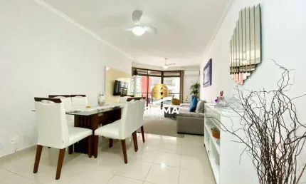 Apartamento com 3 dormitórios sendo 1 suíte à venda, 100 m² por R$ 600.000 - Pitangueiras - Guarujá/SP.