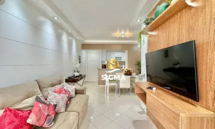 Apartamento com 3 quartos sendo 1 suíte à venda, 90 m² por R$ 695.000 - Pitangueiras - Guarujá/SP.