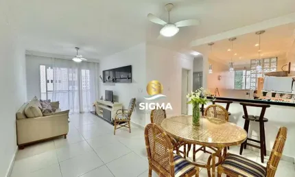 Apartamento com 2 dormitórios à venda, 70 m² por r$ 520.000,00 - pitangueiras - guarujá/sp