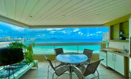 Frente mar - apartamento com 4 suítes à venda, 175 m² por r$ 3.050.000 - jardim astúrias - guarujá/sp.