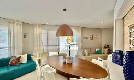 Cobertura com 3 dormitórios sendo 1 suíte  à venda, 180 m² por R$ 1.300.000 - Praia das Pitangueiras - Guarujá/SP.