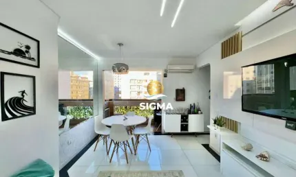 Apartamento com 2 quartos sendo 1 suíte à venda, 65 m² por r$ 480.000 - jardim astúrias - guarujá/sp.