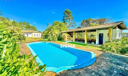 Chácara com 4 dormitórios sendo 1 suíte  à venda, 6979 m² por r$ 4.500.000 - parque rio abaixo - atibaia/sp.