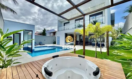 Casa com 5 suítes à venda, 440 m² por r$ 6.000.000 - jardim acapulco - guarujá/sp.