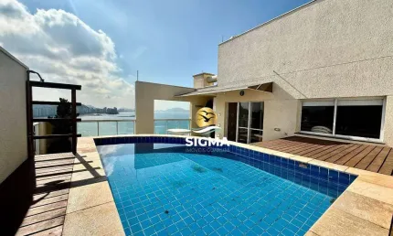 Cobertura com 3 quartos sendo 1 suíte à venda, 196 m² por r$ 2.500.000 - jardim astúrias - guarujá/sp.