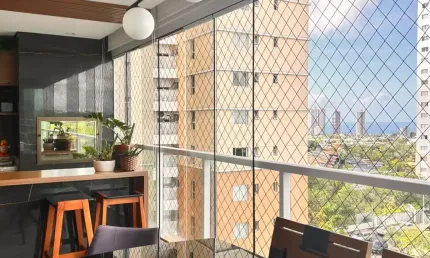 Apartamento greenvilli 34 mobiliado, vista mar,  decoradissimo