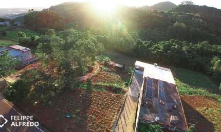Terreno com vista do pôr-do-sol, 525m², à venda em Morro Reuter