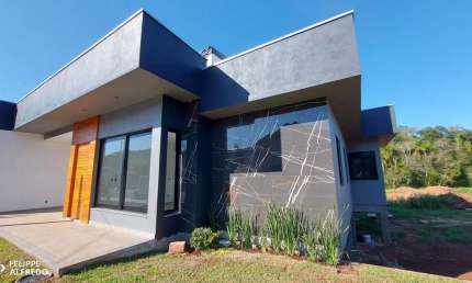 Casa NOVA plana com dois dormitórios, bairro Beira Rio em Dois Irmãos, RS.