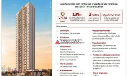 Apartamento com 3 dormitórios à venda, 134 m² por R$ 1.395.000,00 - Santa Maria - Santo André/SP