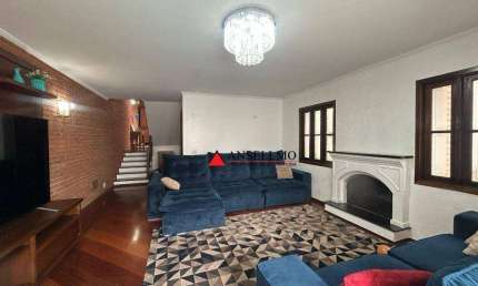 Sobrado com 3 dormitórios para alugar, 265 m² por R$ 14.724,60/mês - Vila Alzira - Santo André/SP