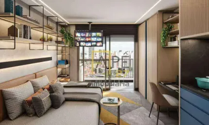 Brooklin - Studio de 26m com sacada - Proximo da entrega
