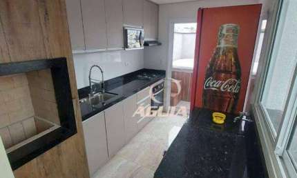Cobertura com JACUZZI, à venda, 62 m² + 62 m² por R$ 798.000 - Vila Scarpelli - Santo André/SP