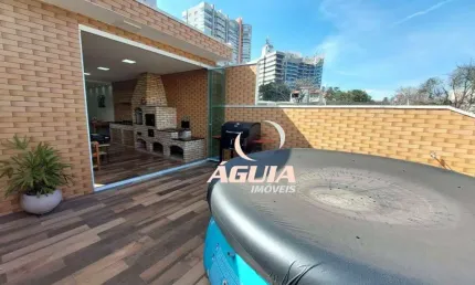Cobertura com área gourmet Completa, à venda, 65 m² + 65 m² por R$ 820.000 - Vila Assunção - Santo André/SP