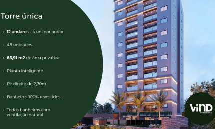 Apartamento de Alto Padrão com 2 suítes - Varanda com churrasqueira
