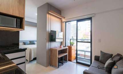 Apartamento com 1 dormitório para alugar, 23 m² por R$ 3.200,47/mês - Água Verde - Curitiba/PR
