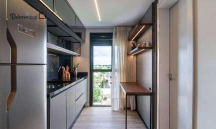 Studio com 1 dormitório, 20 m² - venda por R$ 399.000,00 ou aluguel por R$ 2.840,00/mês - Água Verde - Curitiba/PR