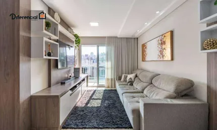 Apartamento a venda no água verde residencial prime class com 3 quartos, 1 suíte e 2 vagas por r$ 1.150.000,00 semi-mobiliado