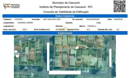 Terreno à venda no Cancelli, Cascavel 