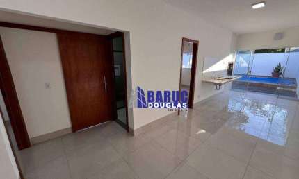 Vende-se casa nova 03 quartos sendo 01 suite, sala de tv, copa, cozinha, Wc social, piscina e churrasqueira, casa com área construída de 91,35m2.