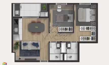 Apartamento com 2 quartos à venda na Rua Arthur Mohr, 326, Portão, Curitiba, 57 m2 por R$ 576.900