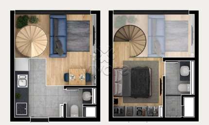 Loft com 1 quarto à venda na Rua José Cadilhe, 415, Água Verde, Curitiba, 38 m2 por R$ 565.900