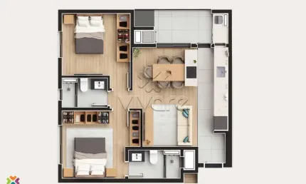 Apartamento com 2 quartos à venda na Rua Vitória, 337, Cabral, Curitiba, 62 m2 por R$ 657.900