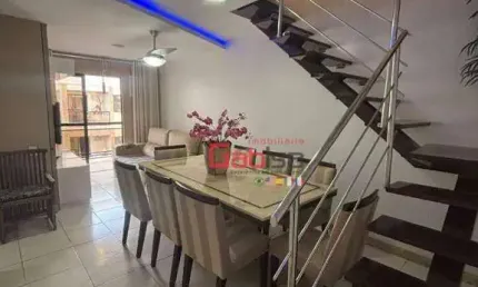Cobertura mobiliada com 3 dormitórios à venda, 220 m² por R$ 990.000 - Braga - Cabo Frio/RJ