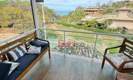 Casa vista pra o mar com 4 suites + 3 apartamentos  à venda,  por r$ 3.200.000 - geribá - armação dos búzios/rj