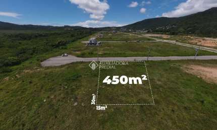 Terreno em condomínio fechado à venda na Rodovia Armando Calil Bulos, 2500, Vargem do Bom Jesus, Florianópolis, 450 m2 por R$ 548.000