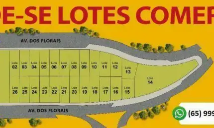 LOTES COMERCIAIS FLORAIS à venda, 380 m² por R$ 849.900 - Ribeirão do Lipa - Cuiabá/MT