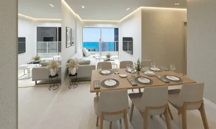 Apartamento de alto padrão em Boa Viagem, próximo à praia e ao aeroporto, com 3 quartos (1 suíte), varanda, 1 ou 2 vagas de garagem e área útil de 84 m² e 60 m².
