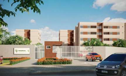 Apartamento com 2 quartos e varanda no bairro de Dois Carneiros, em Jaboatão dos Guararapes.