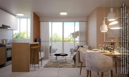 Apartamento com 2 quartos e varanda no bairro de dois carneiros, em jaboatão dos guararapes.