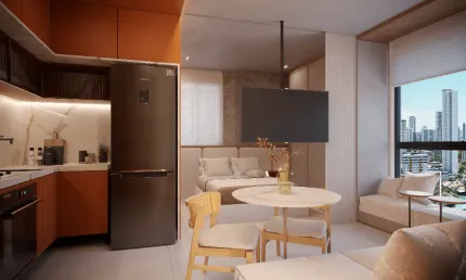 Apartamento Studio no Bairro da Madalena, com Área de Lazer Completa.