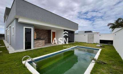 Casa com piscina com 3 dormitórios à venda, 210 m² por R$ 890.000 - Extensão do Bosque - Rio das Ostras/RJ
