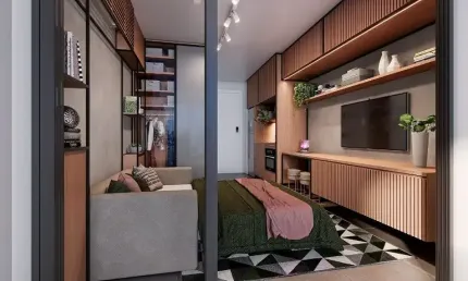 Belo studio com 29 m² - 1 quarto no metria - tatuapé - são paulo - sp