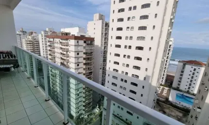 Maravilhoso apartamento  1 quadra da praia de pitangueiras , 2 dorm.  1 vaga de garagem demarcada.