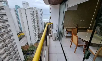 Flat com 2 dormitórios à venda, 76 m² - Pitangueiras - Guarujá/SP