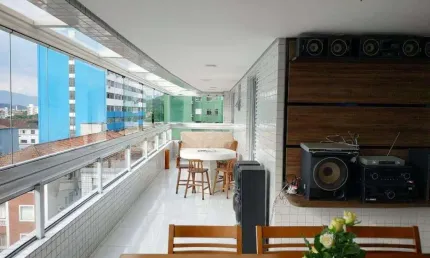 Apartamento Garden para Venda em São Vicente, Centro, 3 dormitórios, 3 suítes, 5 banheiros, 2 vagas