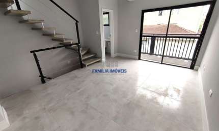 Casa em condomínio fechado com 2 quartos à venda na Rua Alberto Veiga, --, Marapé, Santos por R$ 550.000
