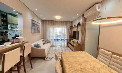 Apartamento com 2 quartos à venda na moema, --, ponta da praia, santos por r$ 790.000