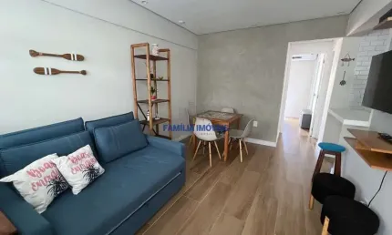 Apartamento com 1 quarto para alugar na avenida presidente wilson, --, gonzaga, santos por r$ 4.400