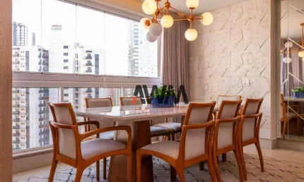 Apartamento 3 suites mobiliado à venda, 127 m² por r$ 1.250.000 - setor oeste - goiânia/go