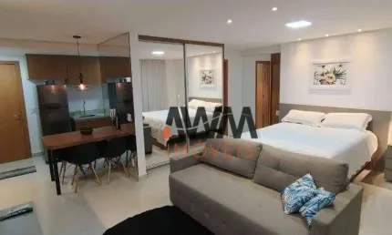 Apartamento mobiliado com 1 quarto à venda, 42 m²- Setor Oeste - Goiânia/GO
