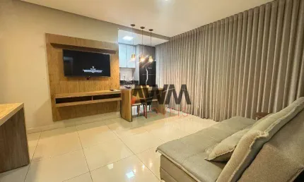 Apartamento mobiliado com 1 quarto privativo para alugar, 51 m²- setor marista - goiânia/go
